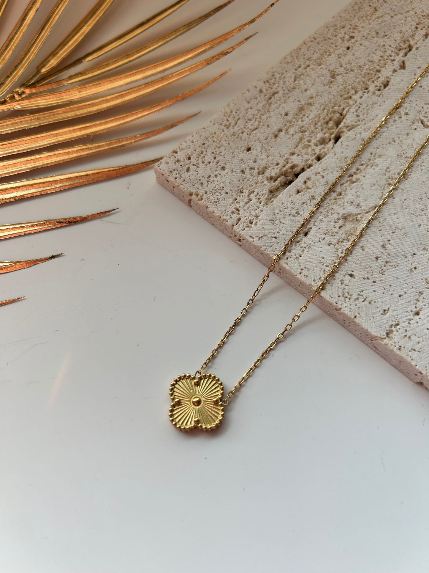 Golden Clover Kette Kleeblatt Kette Gold