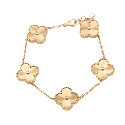 Golden Clover Elegance Armband