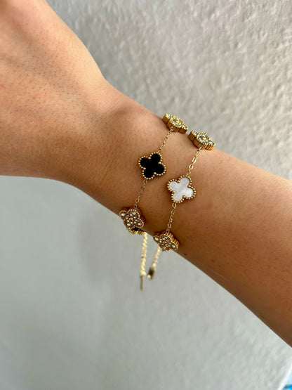 Cloverleaf Glitzer Armband